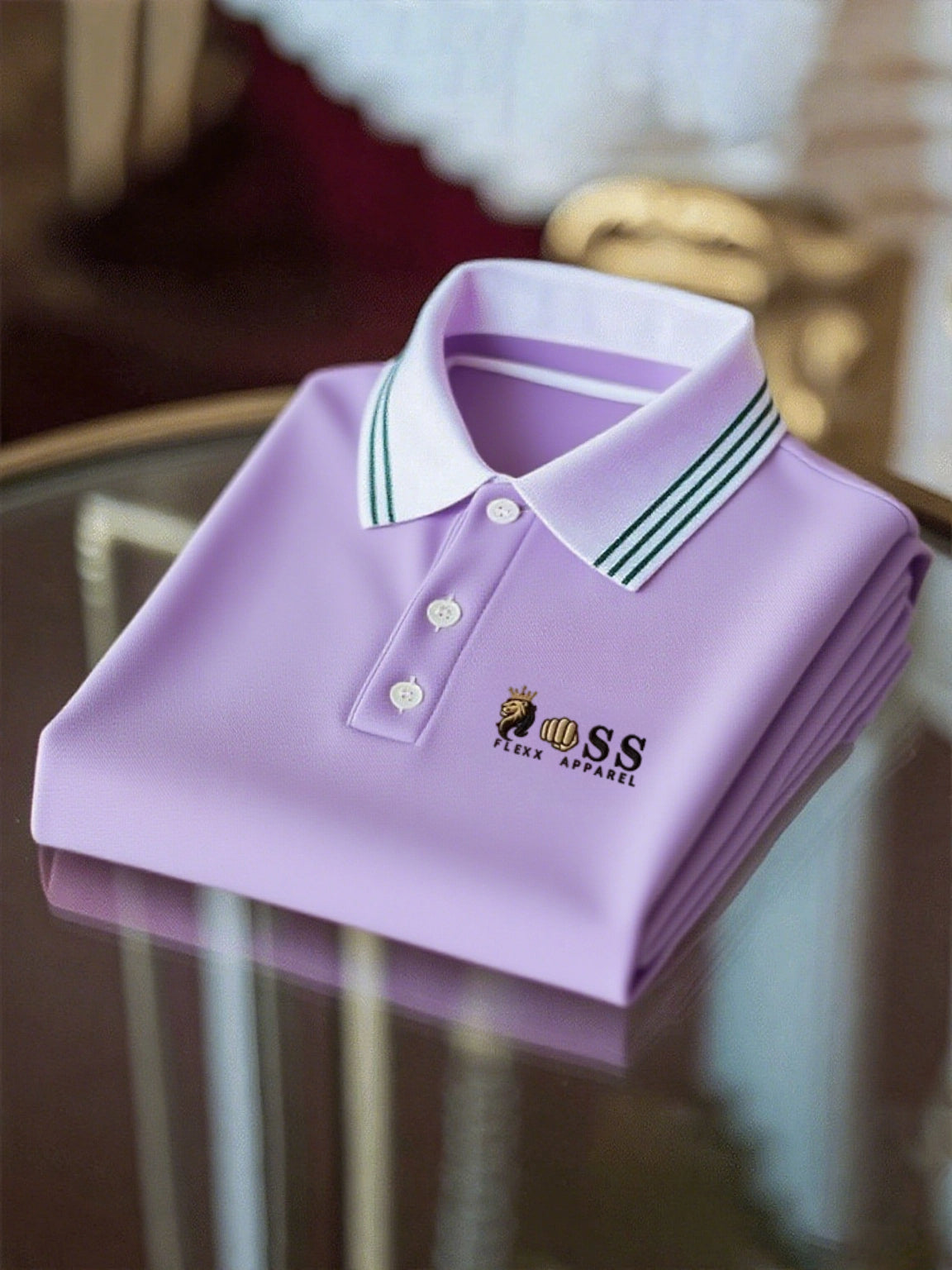 Men's Business Casual Printed Polo Shirt