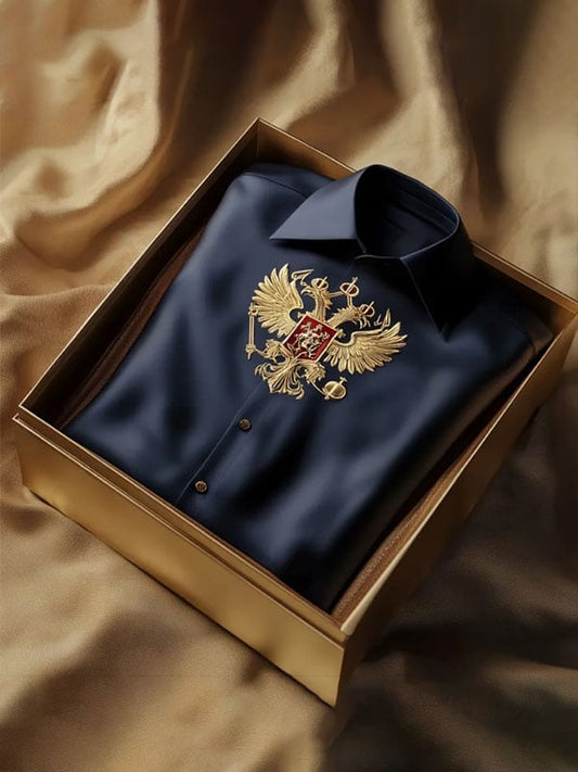 Men's Luxury Business Short Sleeve Solid Color Shirt