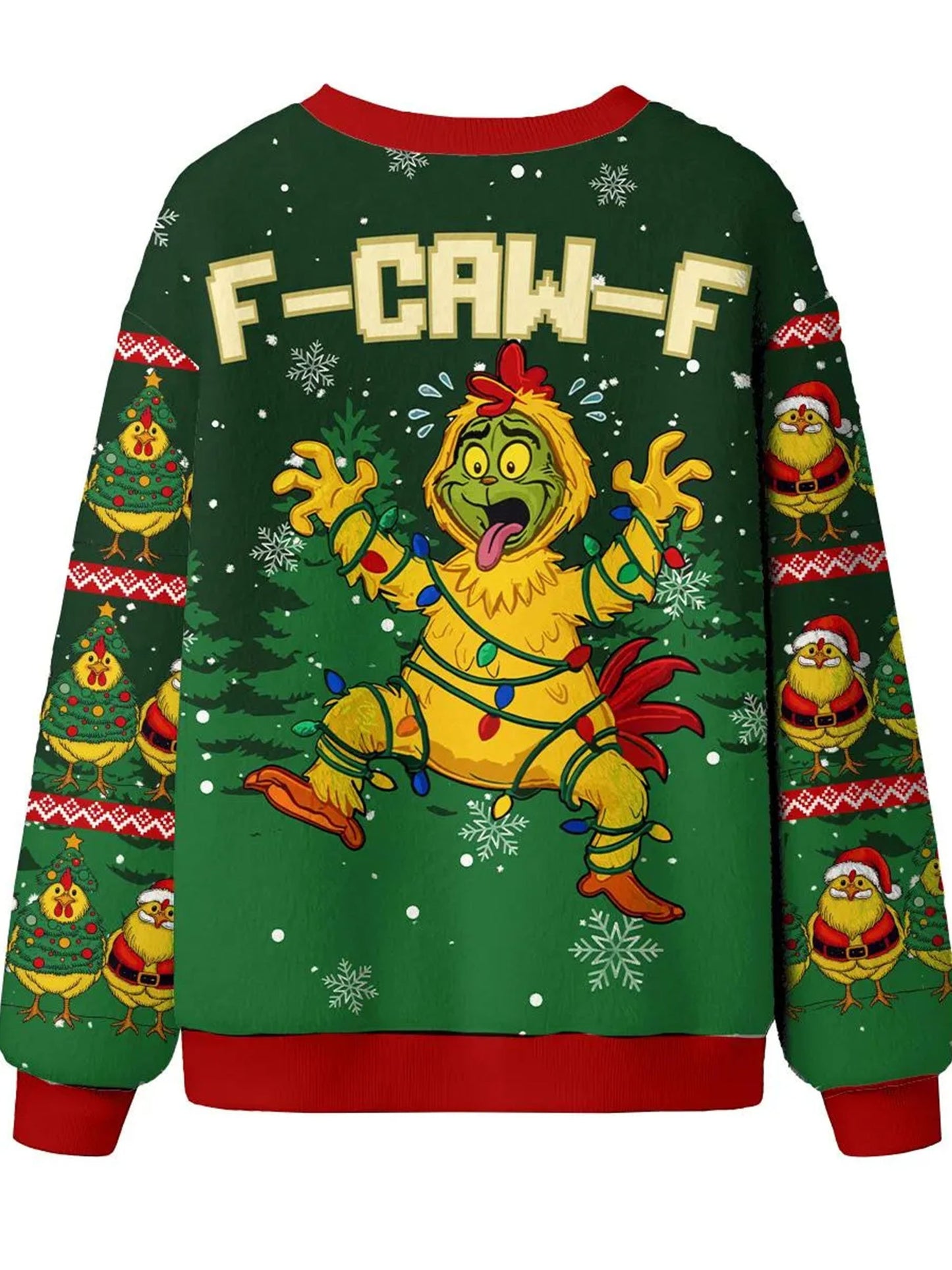 Men's Retro F-CAW-F Christmas Printed Sweatshirt