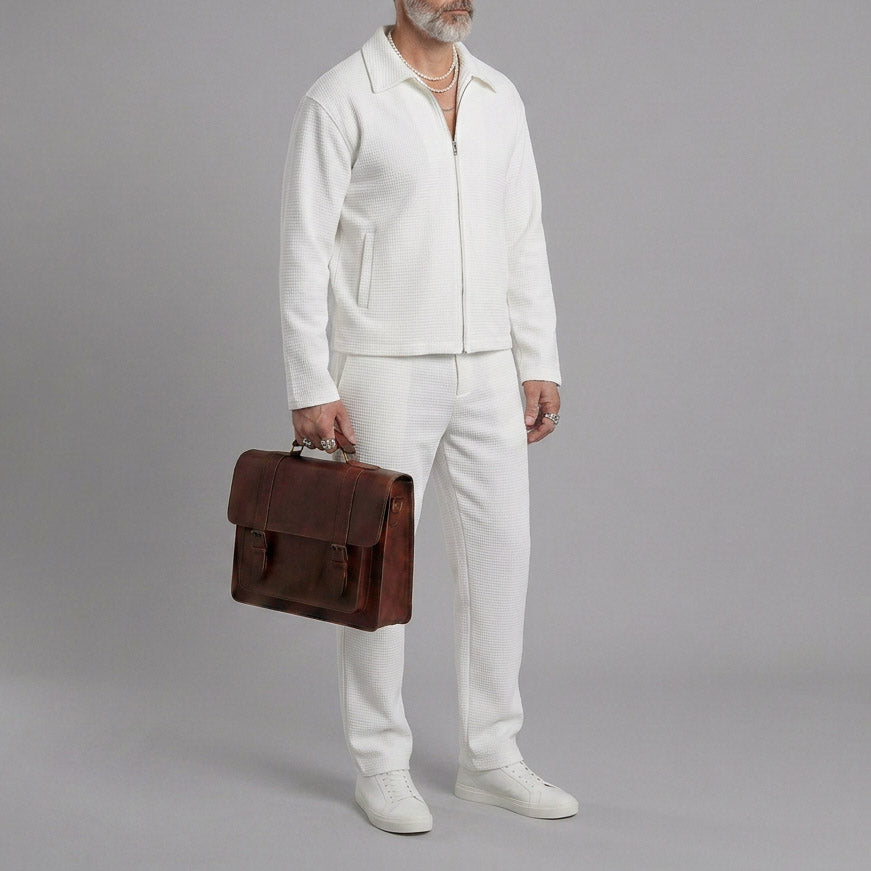 Men's Solid-Color Jacket Sets