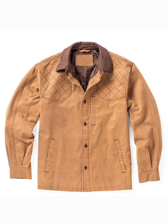 Men's Retro Western Colorblock Multi-Pocket Outdoor Outer Jacket
