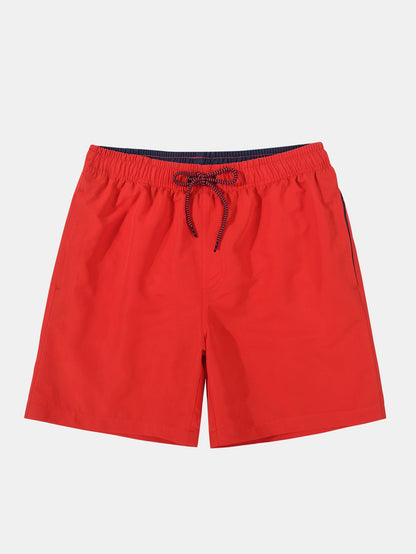 3 Pieces Contrast Waistband Swim Shorts