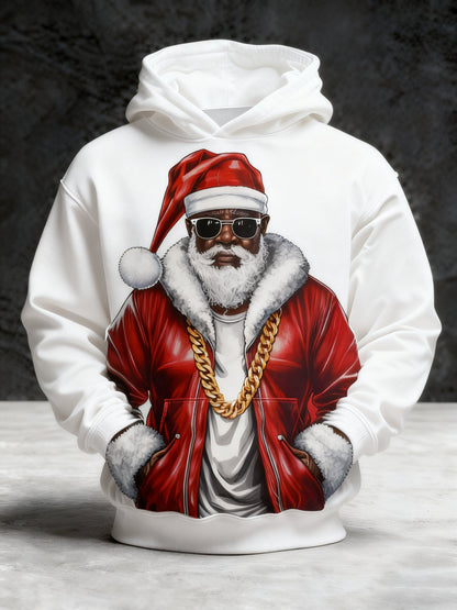 Men's African American Christmas Print Crew Neck Top