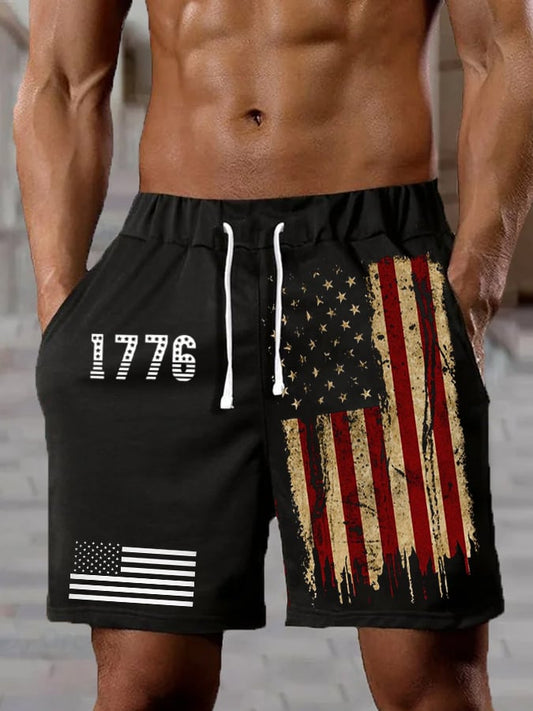 Men's Flag Independence Day Casual Shorts