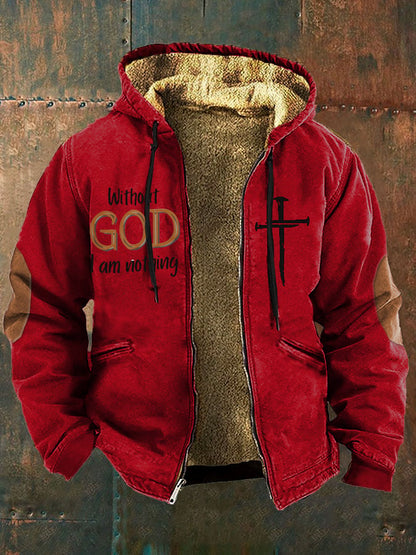 Men's Faith in God Fleece Jacket Multicolor