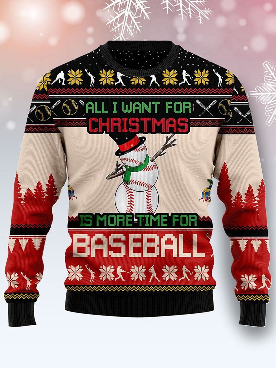 Men's Retro Casual Christmas Funny Art Ugly Sweater