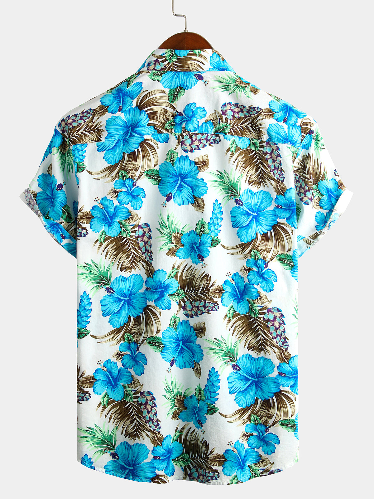 Men's Flower Cotton Tropical Hawaiian Shirt