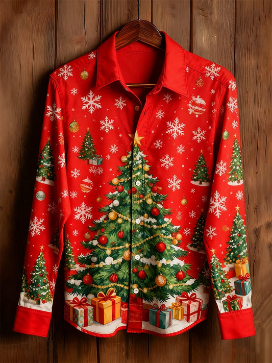 Men's Christmas Art Long-Sleeve Shirt