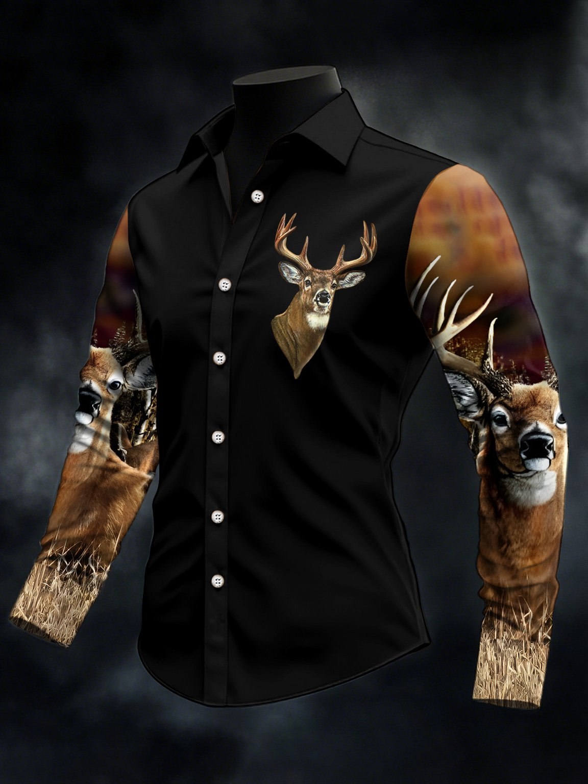 Men's Casual Western Style Contrast Color Shirt