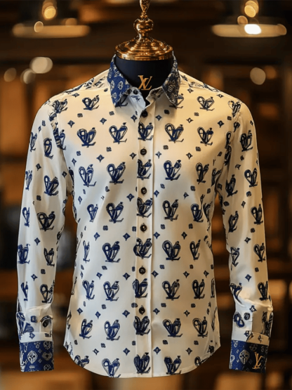 Men's Satin Luxe Long Sleeve Button Down Shirt