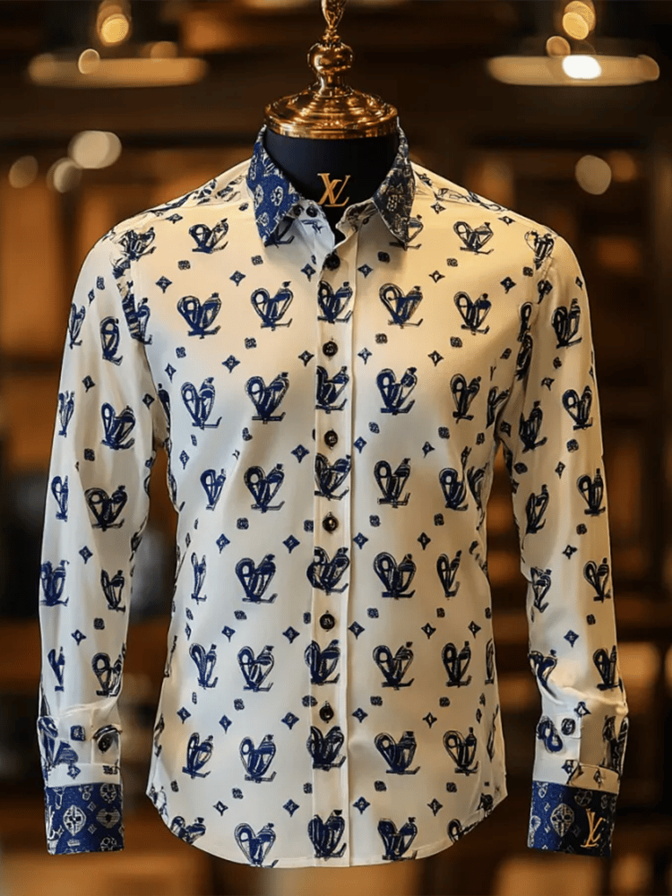 Men's Satin Luxe Long Sleeve Button Down Shirt