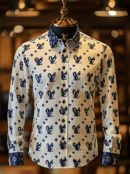Men's Satin Luxe Long Sleeve Button Down Shirt