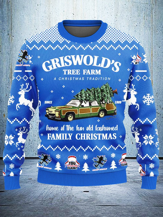 Retro Christmas Farm Ugly Sweatshirt