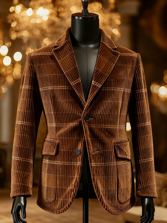 Men's Retro Single Breasted Gentleman's Business Casual Suit Jacket