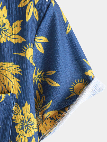 Men’s Tropical Palm Tree Hawaiian Beach Vacation Shirt