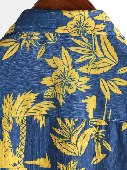 Men’s Tropical Palm Tree Hawaiian Beach Vacation Shirt