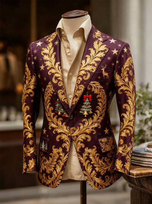 Men's Business Casual Christmas Suit Outerwear