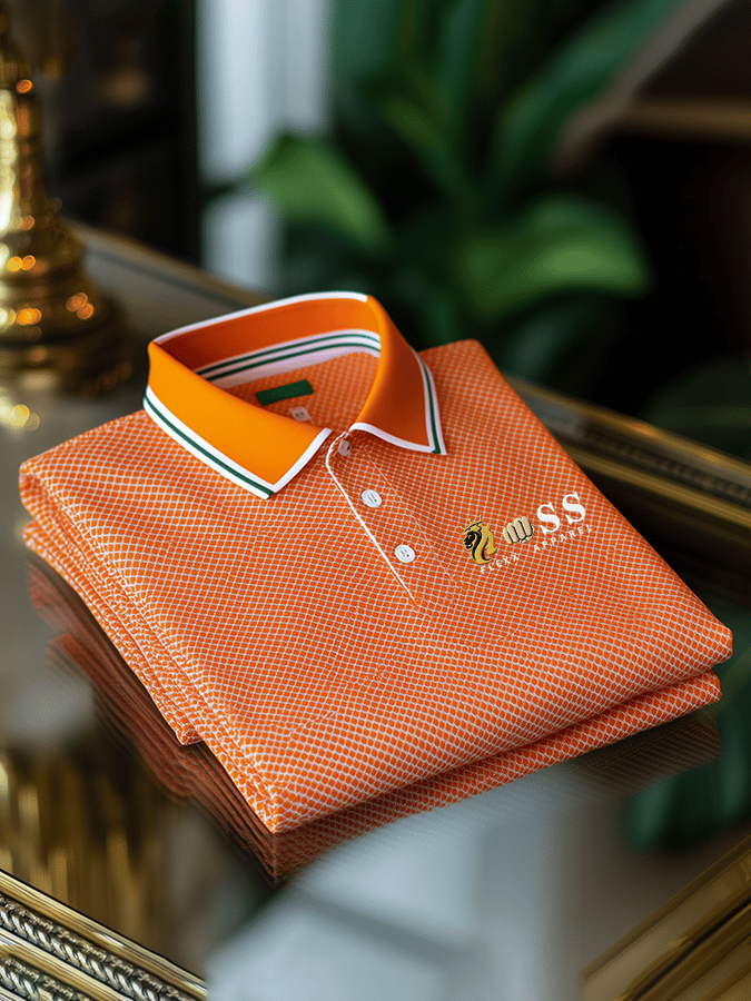 Men's Business Casual Printed Polo Shirt