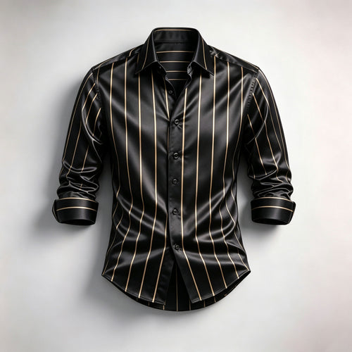 Men's Striped Long-Sleeve Shirt