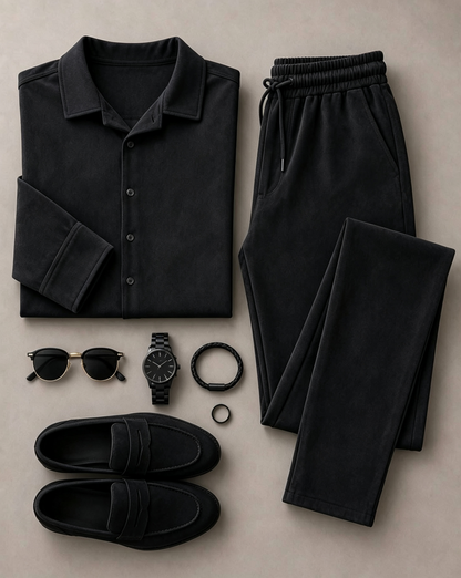 Men's Long-Sleeve Shirt and Pants Set