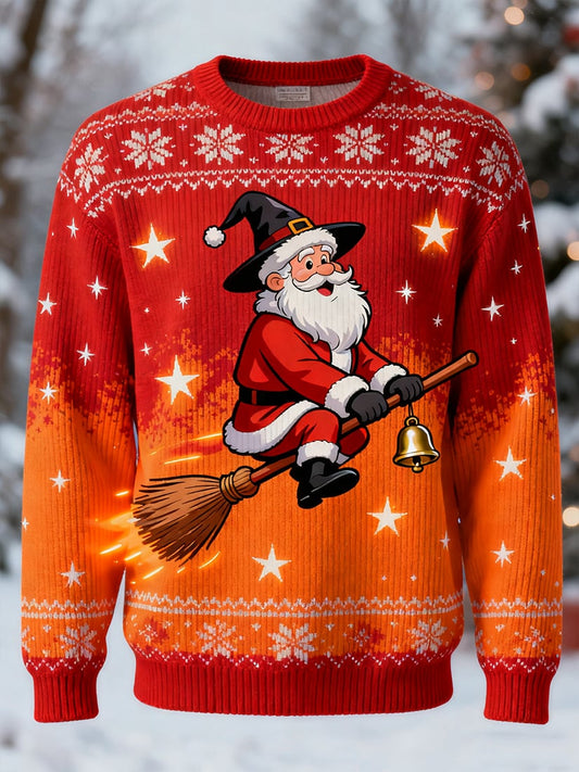 Men's Retro Casual Christmas Art Ugly Sweater