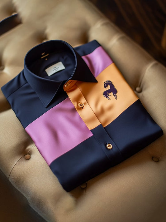 Men's Satin Luxe Long Sleeve Button Down Shirt