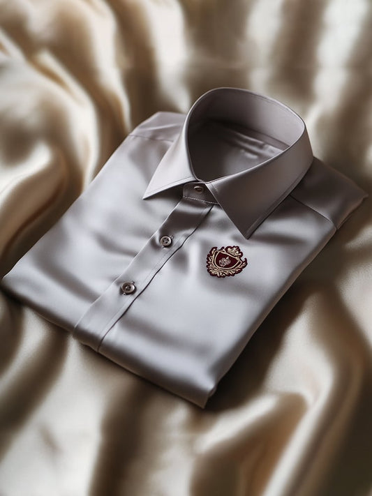 Men's Satin Luxe Long Sleeve Button Down Shirt