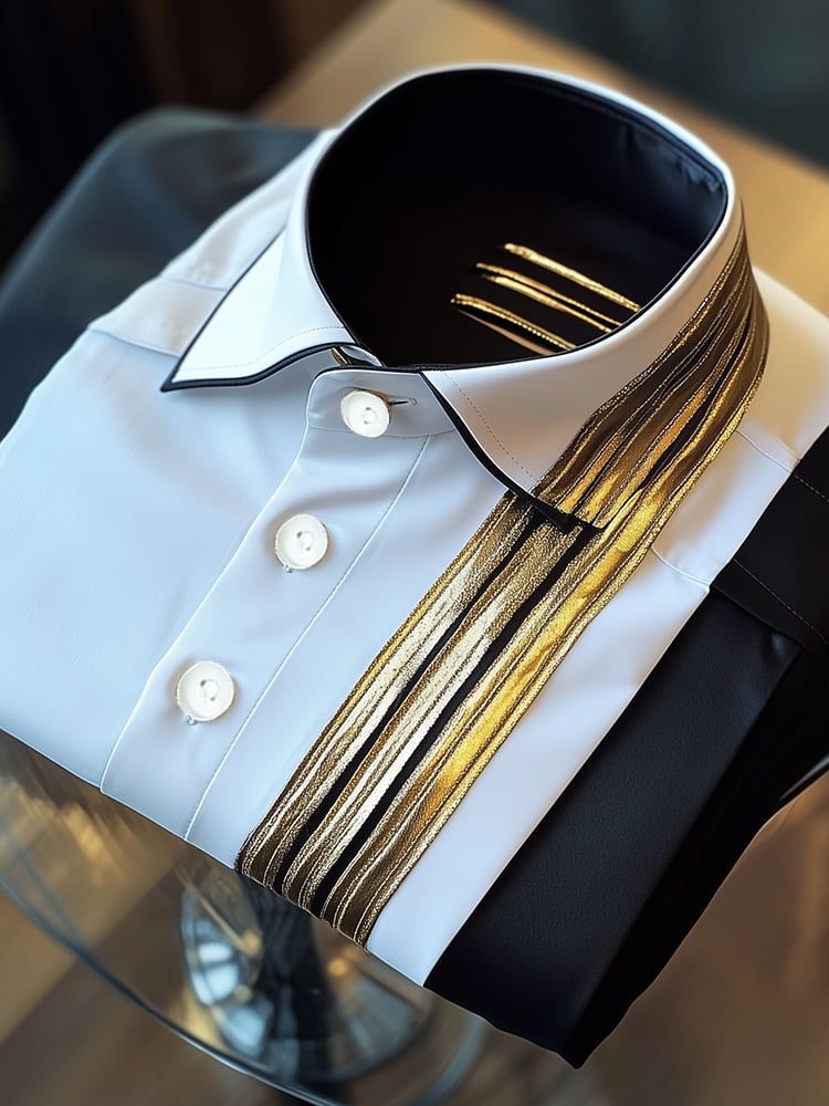 Men's Business Casual Lapel Short Sleeve Shirt