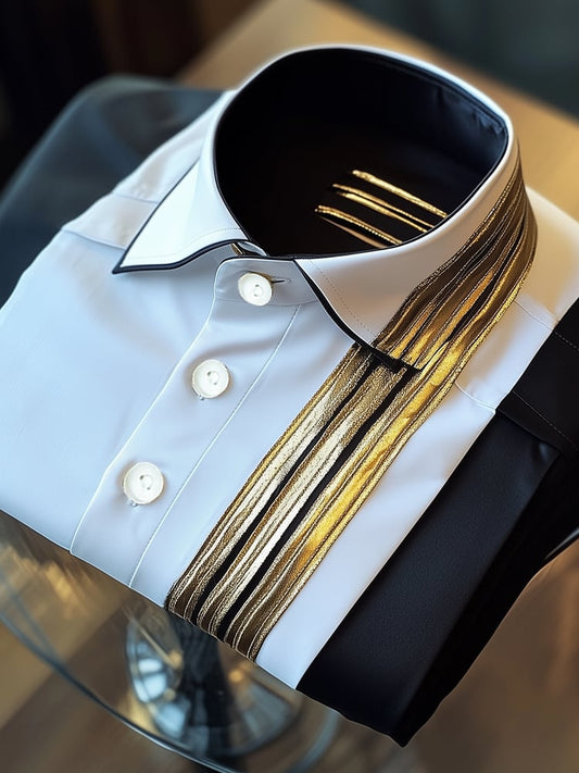 Men's Business Casual Lapel Short Sleeve Shirt