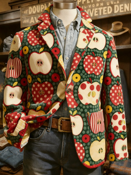 Men's Corduroy Christmas Lapel Suit Jacket