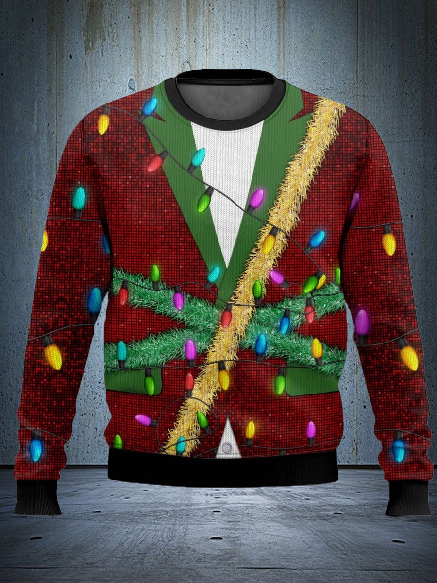Funny and ugly Christmas plaid sweatshirt