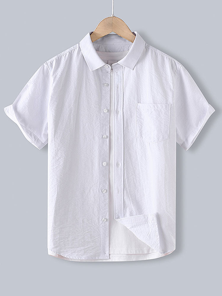 Men Cotton Button Up Shirt