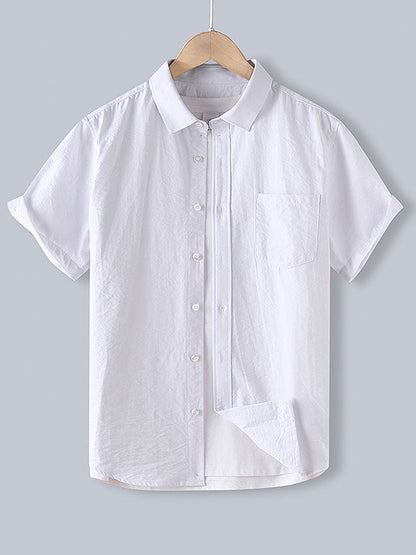 Men Cotton Button Up Shirt