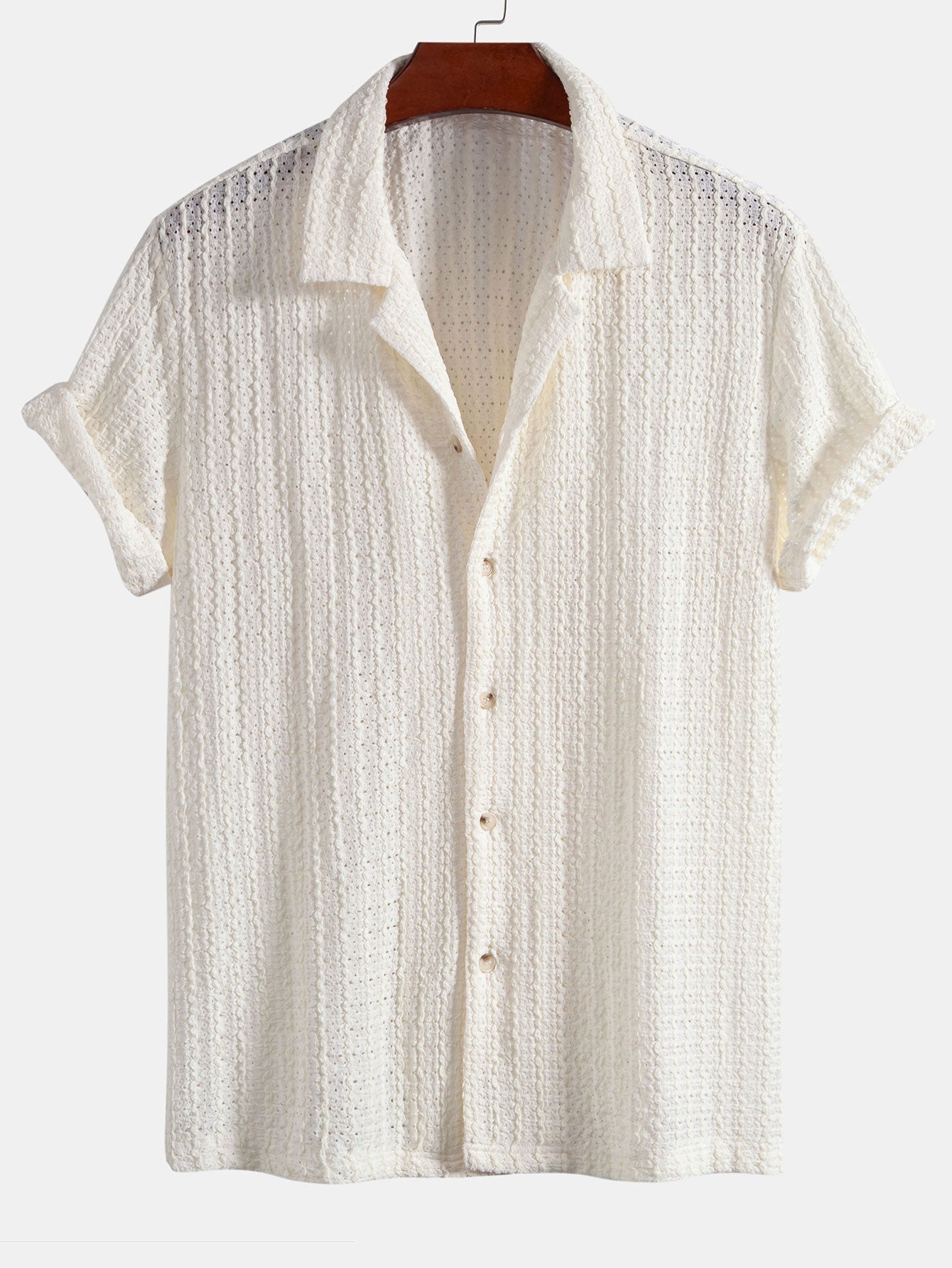 Texture Jacquard Cuban Shirt