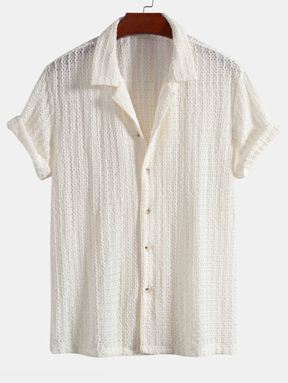 Texture Jacquard Cuban Shirt