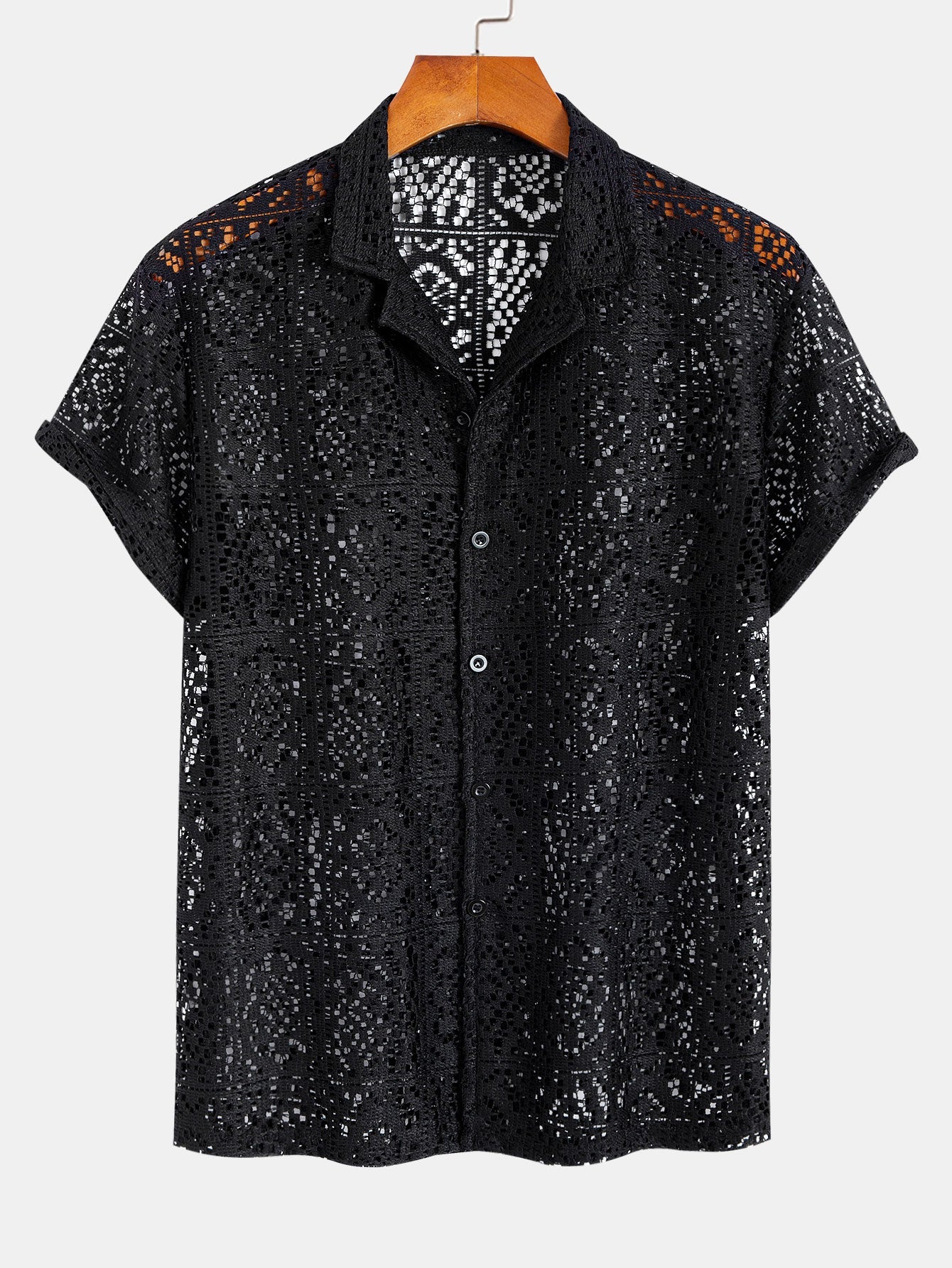 Floral Lace Cuban Shirt