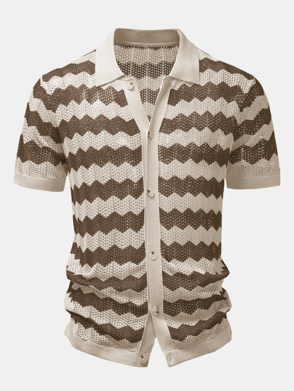 Wave Crochet Shirt