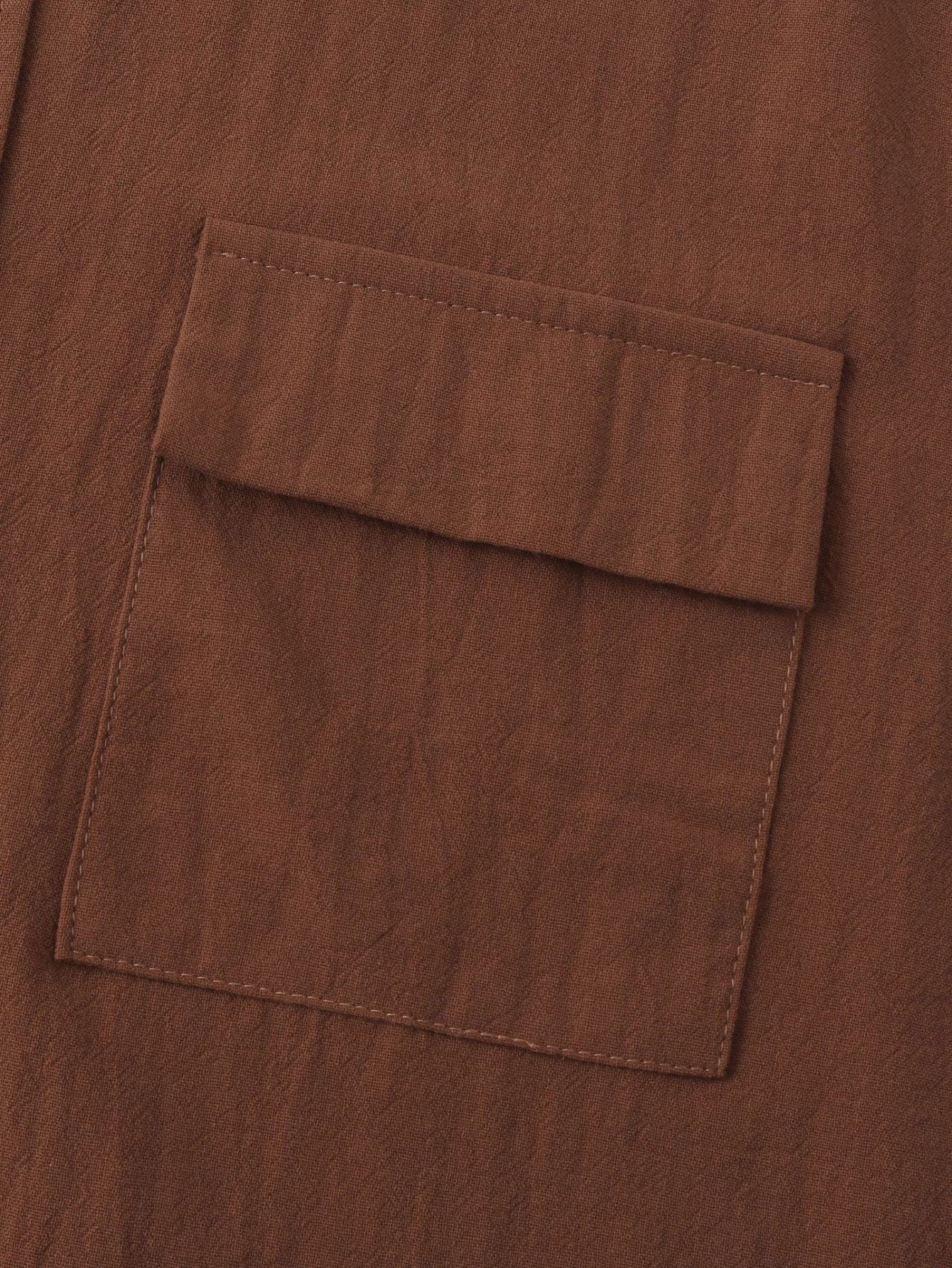Man Button Up Shirt With Patch Pockets