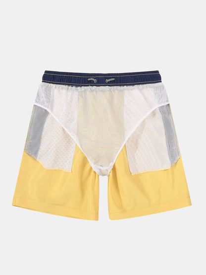 Contrast Waistband Swim Shorts