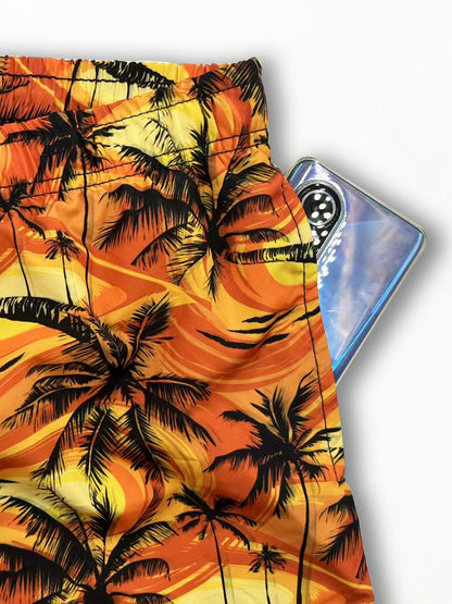 Palm Tree Print Swim Shorts