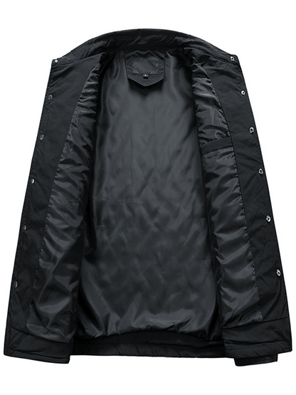 Men's Retro Diamond Pleated Cotton Multi-Pocket Casual Cotton Jacket