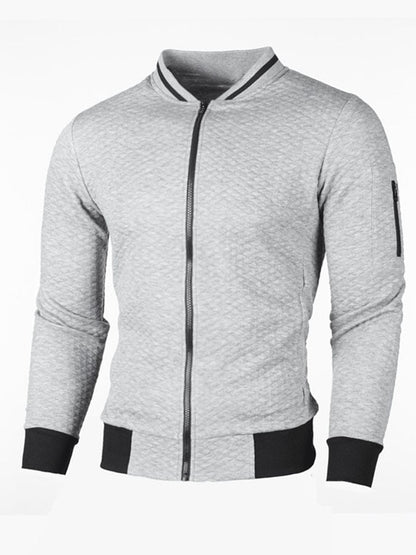 Men'S Casual Plaid Cardigan Sweatshirt