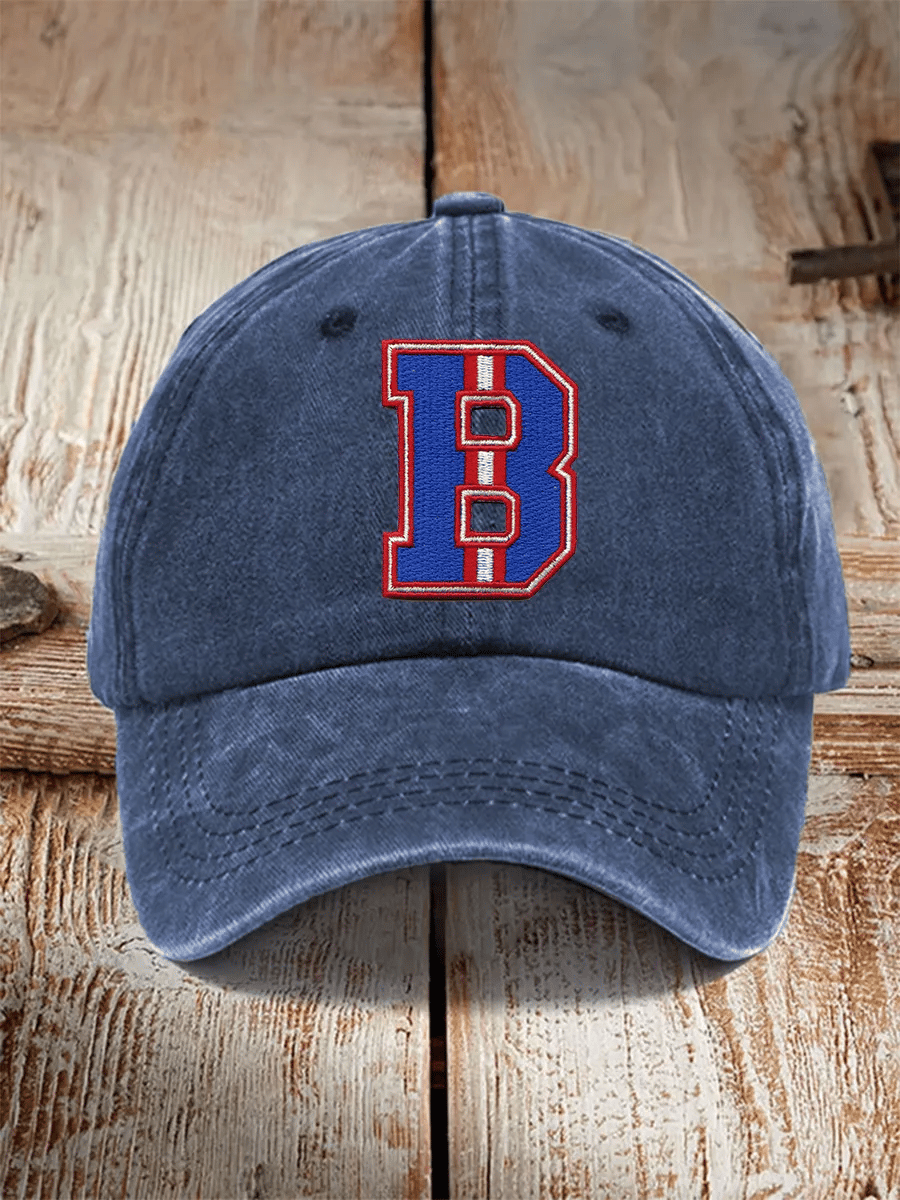 Retro Football Print Baseball Cap
