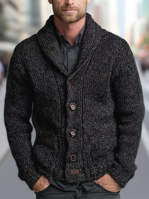 Men's Casual Business Knitted Sweater Jacket
