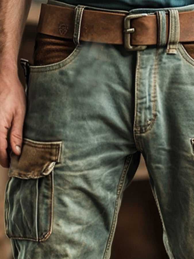 Men's Retro Outdoor Functional Overalls