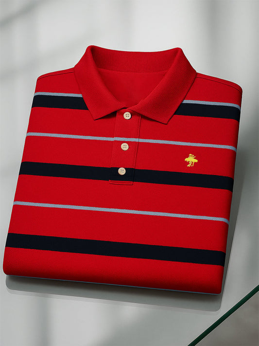Men's Business Casual Button Short Sleeve Polo Shirt