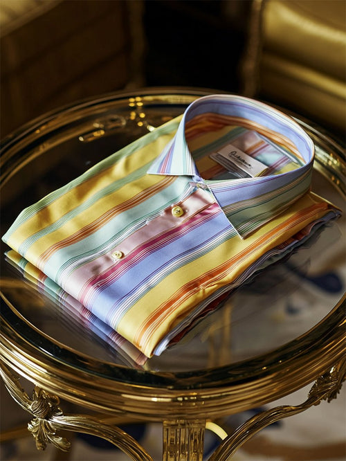 Men's Business Casual Stripe Long Sleeve Shirt