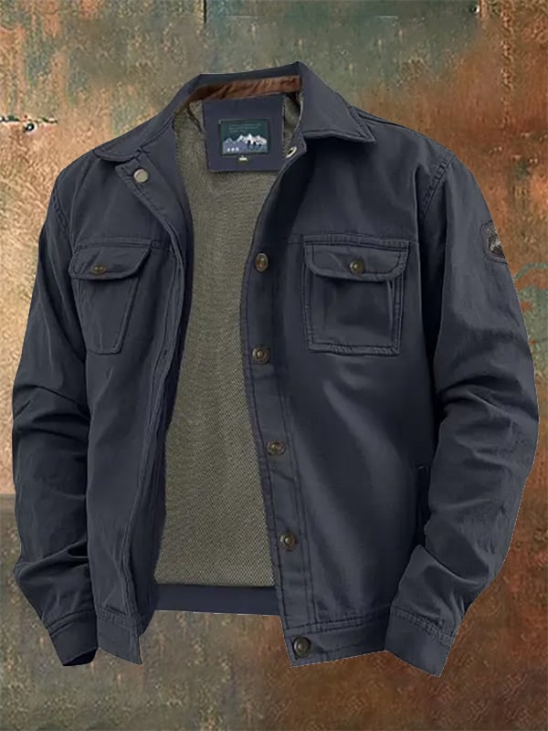 Men's Vintage Outdoor Multi-Pocket Jacket