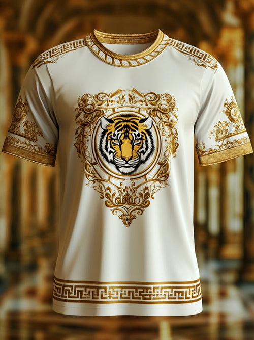 Men's Business Print Short Sleeve T-Shirt