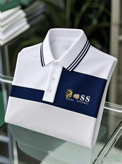 Men's Business Casual Printed Polo Shirt
